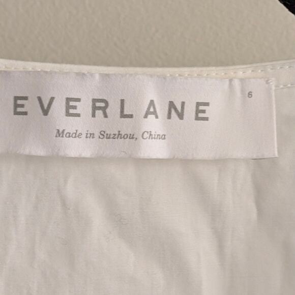 Everlane Women's Cotton Poplin V-Neck Tank Dress Sleeveless White Size 6 - Picture 13 of 13